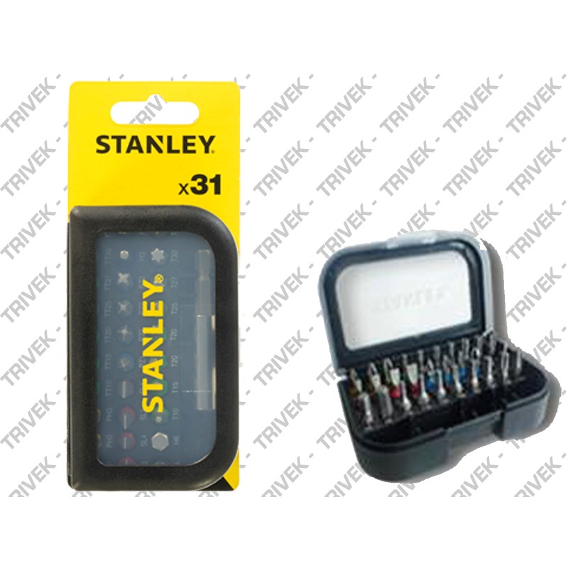 5 pezzi di Inserti per Avvitare 25mm in Set da 31 pz Assortiti STANLEY FATMAX