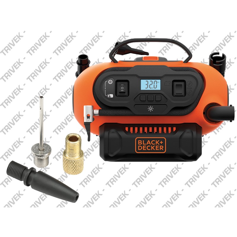 Compressore Portatile 18V Automotive 12V/230V - NO Batteria - Black+Decker