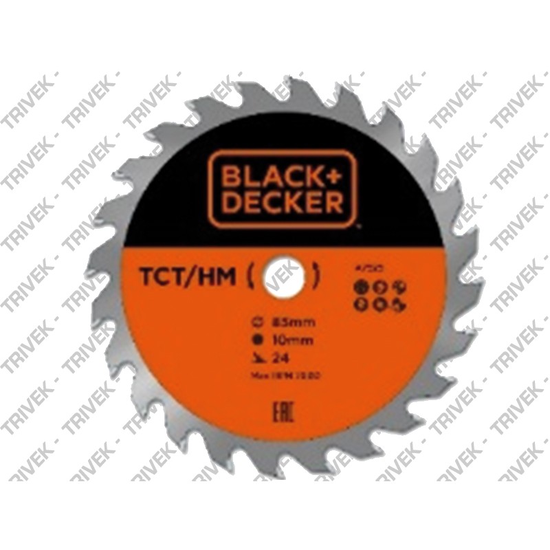 Lama per Minisega TCT 85x10 24 Denti BLACK+DECKER