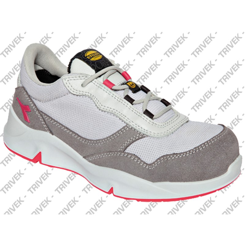 Calzatura Sic. "Athena Low" S1PL-FO-SR-ESD DIADORA Grigia e Lampone