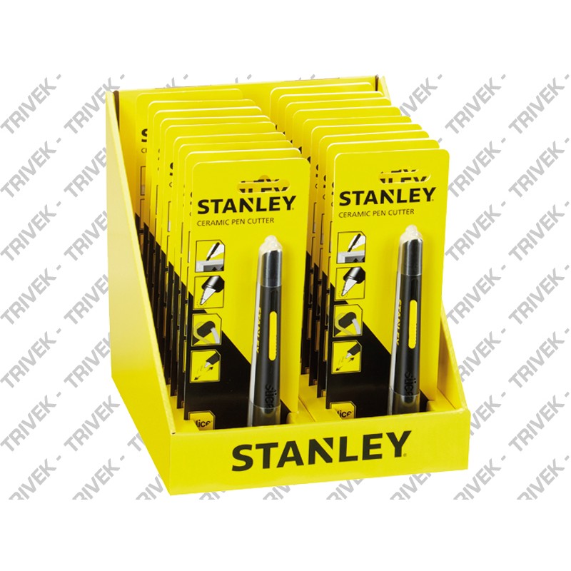 Cutter di Sicurezza con Lama Ceramica 3 Posizioni Espositore da Banco STANLEY