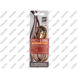 Cavo Connettore USB - micro USB SF SOLUZIONI 1 Metro Metallo Gold