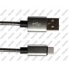 Cavo Connettore USB - Type-C (R+) SF SOLUZIONI 1 Metro Metallo Scuro