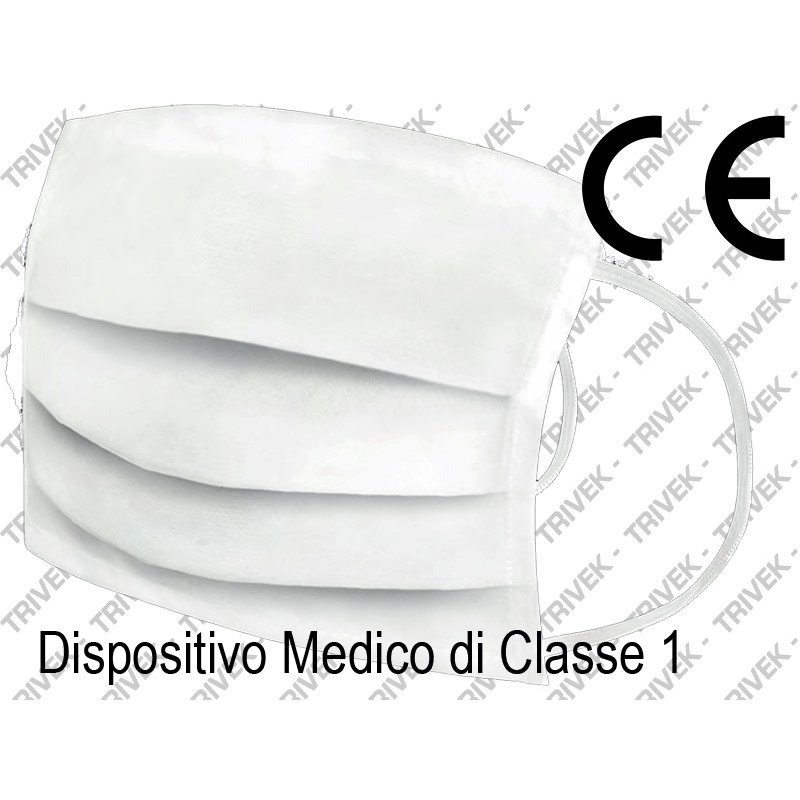 Mascherina Chirurgica Disp. Med. Classe 1 BFE 99,7 - 17x11 cm CE "DAVE" GO-FORM