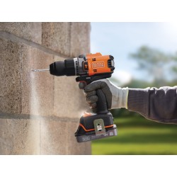 Trapano Avvitatore a Percussione 2 Batt 18 V Li 1,5Ah Brushless BLACK+DECKER