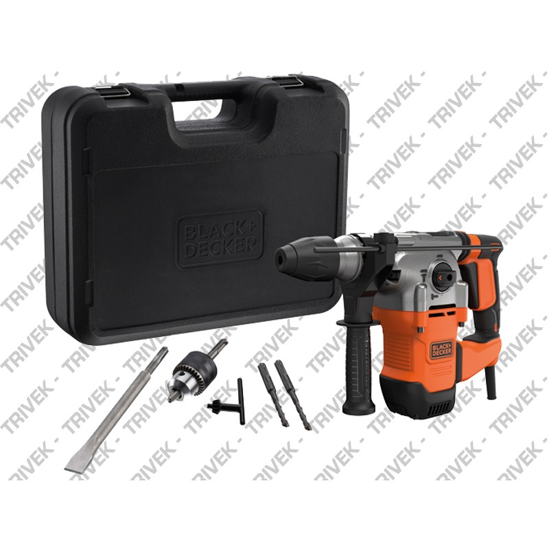 Martello Demolitore-Scalpellatore 1250 W Sds+ in Valigetta BLACK+DECKER