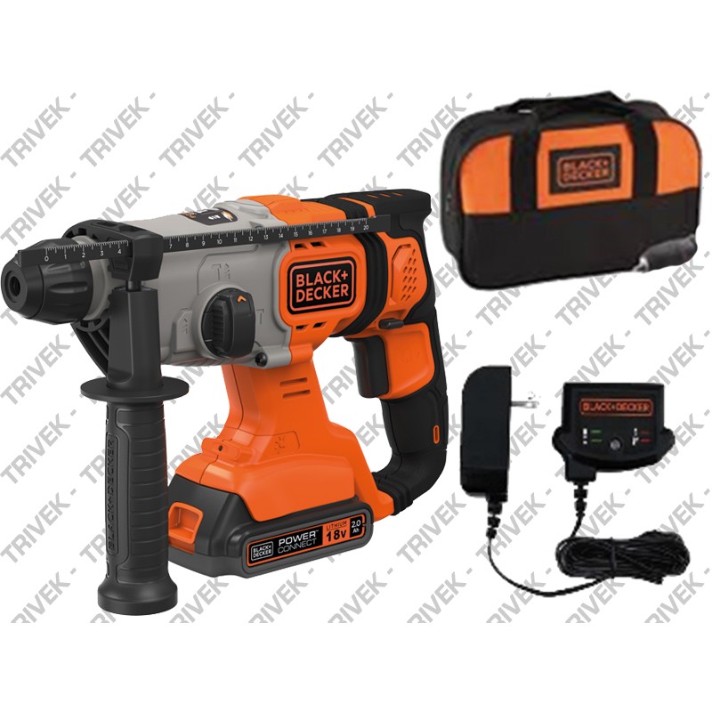 Martello Tassellatore SDS+ 18V 1x2,0Ah in Soft Bag BLACK+DECKER