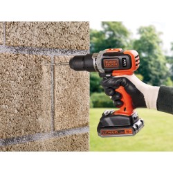 Kit Trapano Avvitatore Percuss. 18V +1 Batteria 4Ah+1 Batteria 2Ah BLACK+DECKER