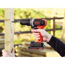 Kit Trapano Avvitatore Percuss. 18V +1 Batteria 4Ah+1 Batteria 2Ah BLACK+DECKER