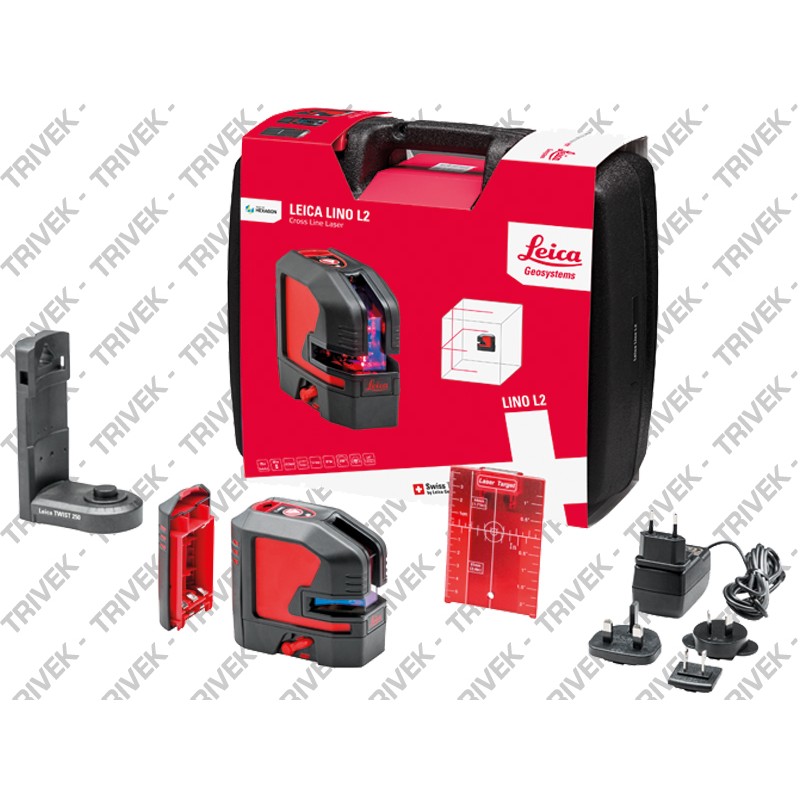 Livella Laser Raggio Rosso LINO L2S-1 con Batterie Litio LEICA