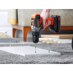 Kit Trapano Avvitatore Percuss. 18V +1 Batteria 4Ah+1 Batteria 2Ah BLACK+DECKER