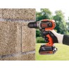 Kit Trapano Avvitatore Percuss. 18V +1 Batteria 4Ah+1 Batteria 2Ah BLACK+DECKER