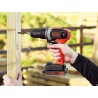 Kit Trapano Avvitatore Percuss. 18V +1 Batteria 4Ah+1 Batteria 2Ah BLACK+DECKER
