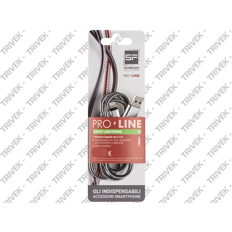 Cavo Connettore USB - Lightning SF SOLUZIONI 1 Metro Metallo