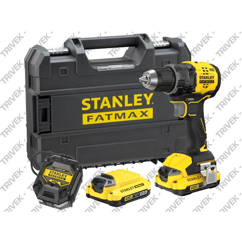 Trapano Avvitatore V20 Litio 18V 2 x 2  Ah Brushless STANLEY FATMAX