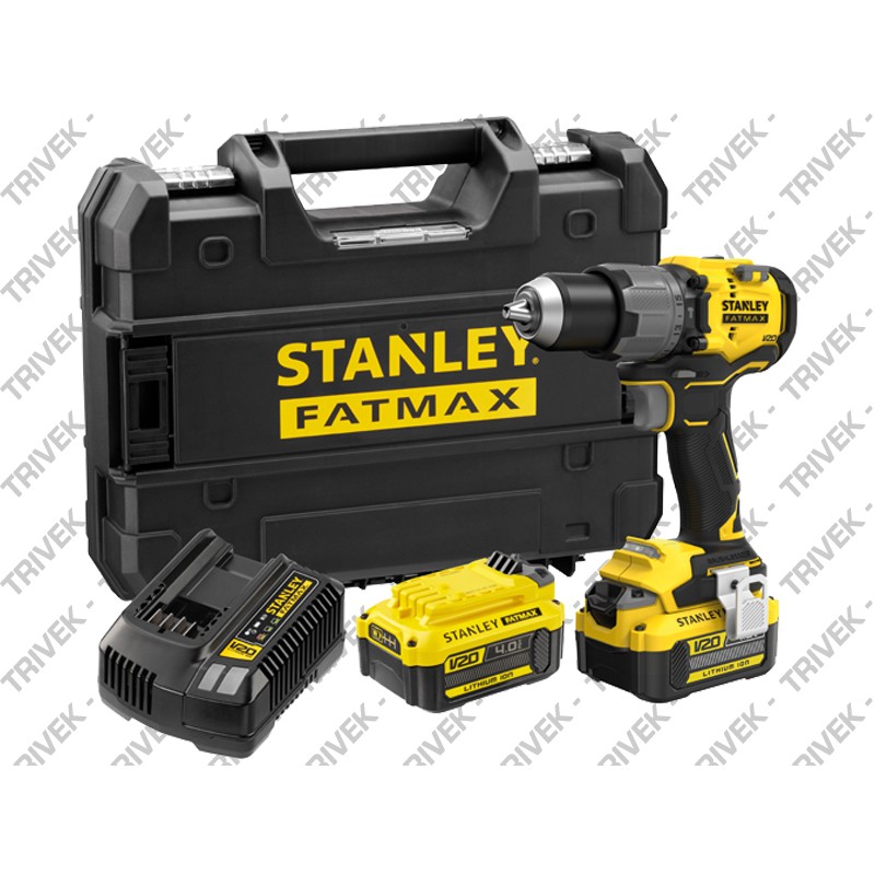Trapano Avvitatore Percussione Litio Brushless V20 18V 2x4.0 Ah STANLEY FATMAX